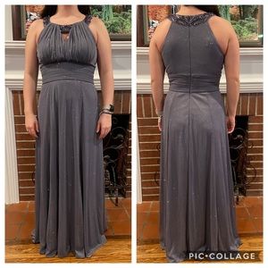 gray sparkly prom dress